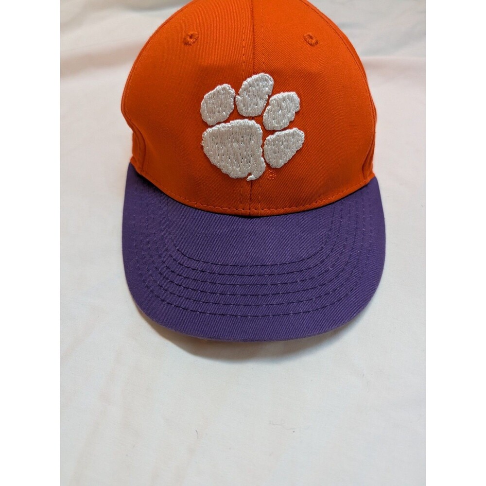 Clemson Tigers Hat Cap Youth Orange Purple Paw Logo Adjustable NCAA